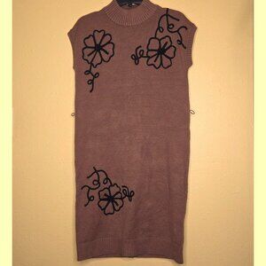 T Tahari Women's Belted Mock Neck Dress - Sherwood Camel